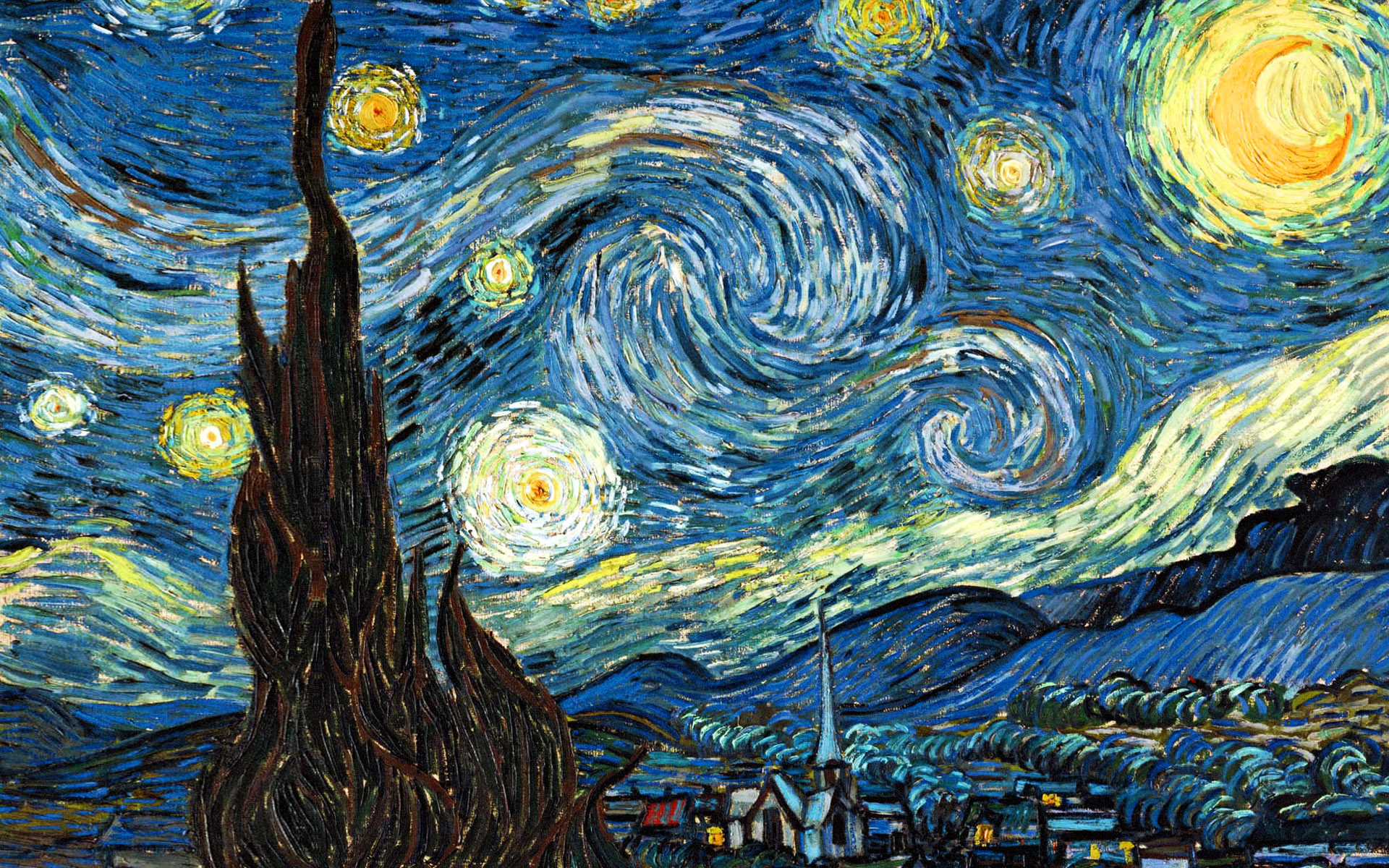Vincent van Gogh'un ölümünden bir yıl önce 1889 yılının Haziran ayında yaptığı meşhur “Yıldızlı Gece” tablosu 